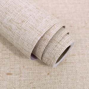 Beige Grasscloth Wallpaper Peel and Stick Wallpaper Textured Contact Paper 15.7inch x 118.1inch Faux Linen Wallpaper Vintage Grasscloth Contact Paper Self Adhesive Removable Wallpaper Vinyl